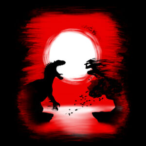 Samuri Vs Allosaurus - AS Colour Mens Staple T shirt Design