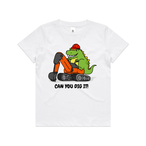Dino Digger - AS Colour Kids Youth T shirt Thumbnail